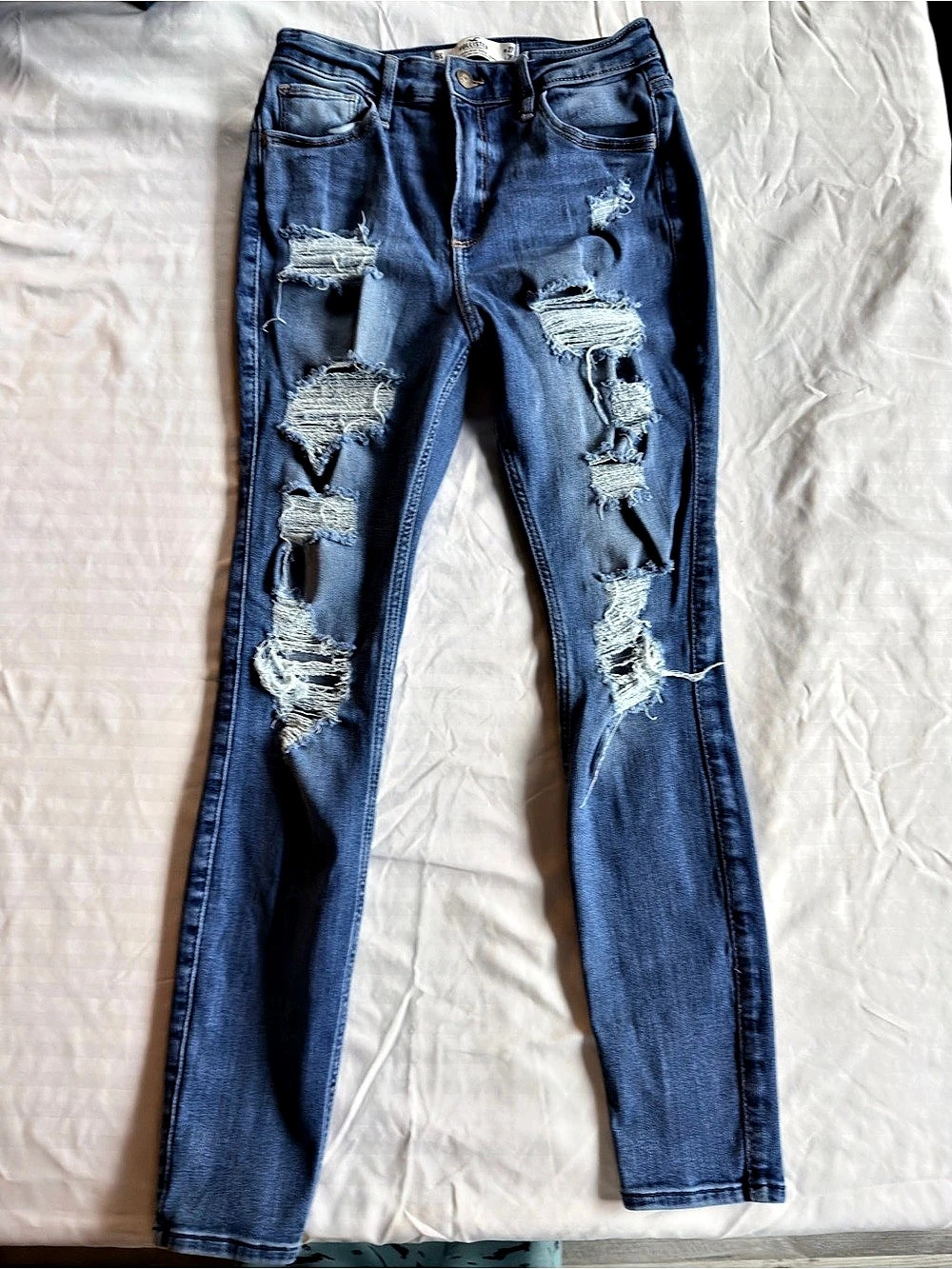 Hollister High-Rise Super Skinny Jeans Blue Jeans Waist 27